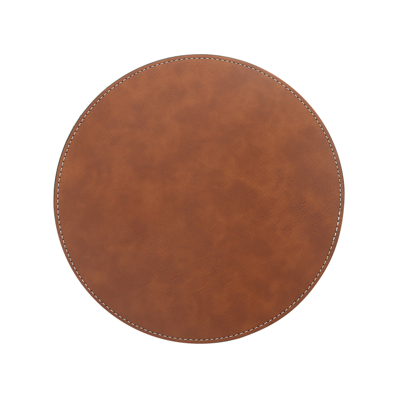 Lézerezhető műbőr kerek egérpad 20*20cm