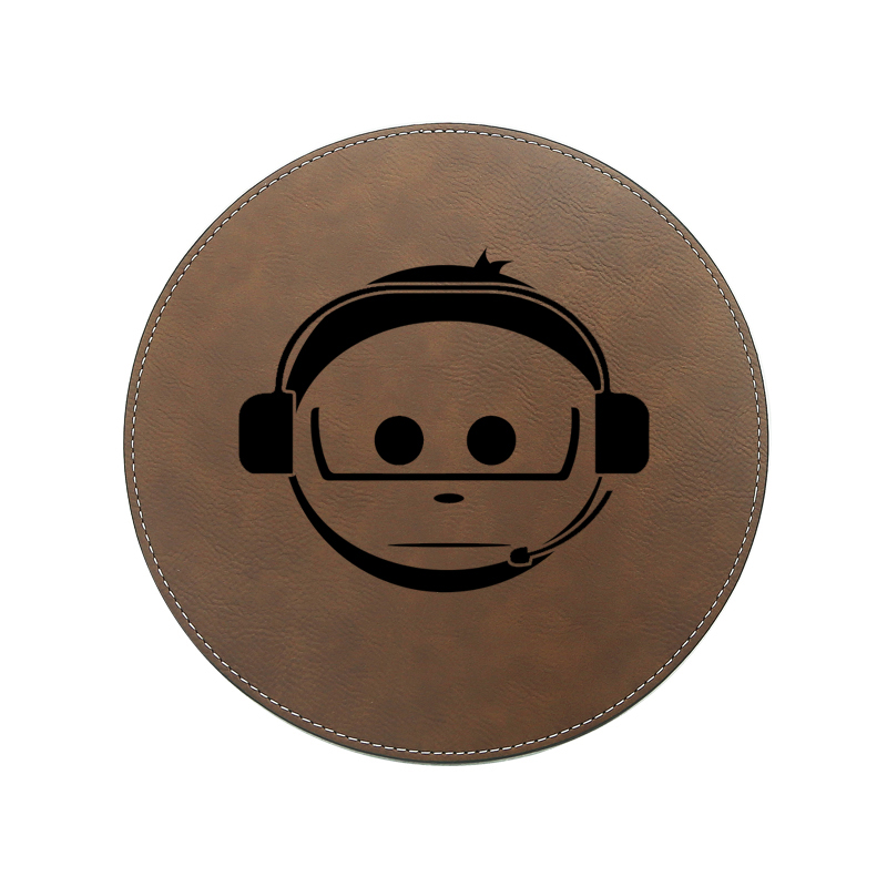 Lézerezhető műbőr kerek egérpad 20*20cm