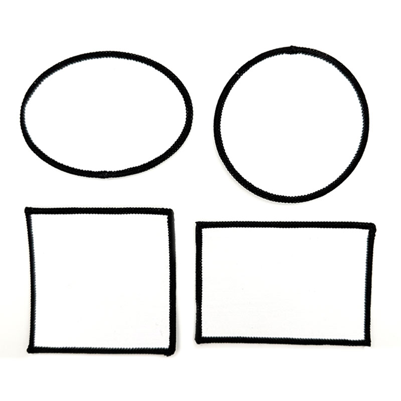 3 1/2' x 2 1/2' téglalap szublimációs szövet Merrow tapasz ragasztóval