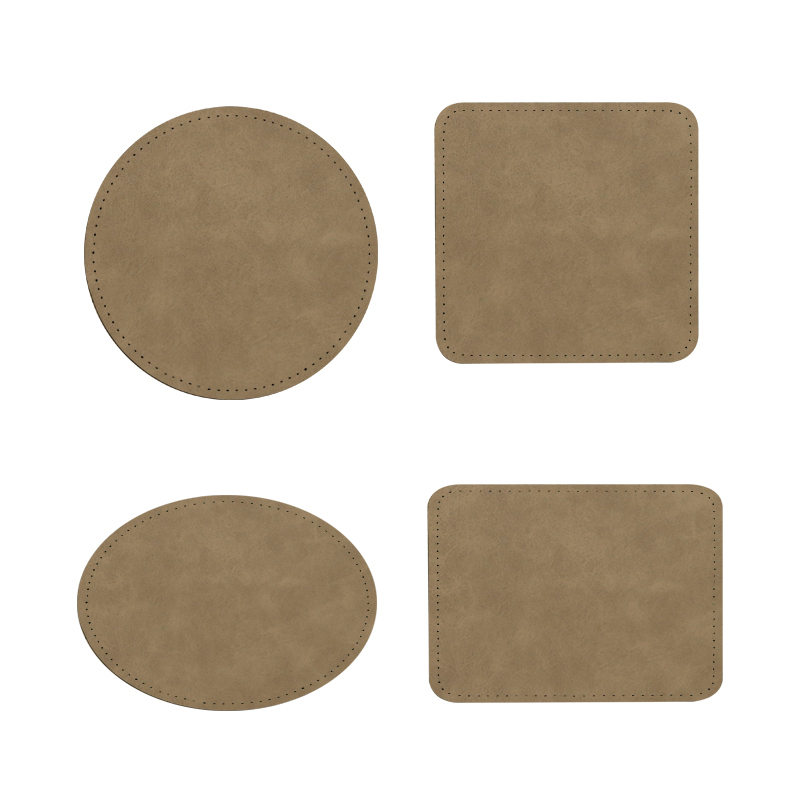 3 1/2' x 2 1/2' téglalap szublimációs műbőr tapasz ragasztóval