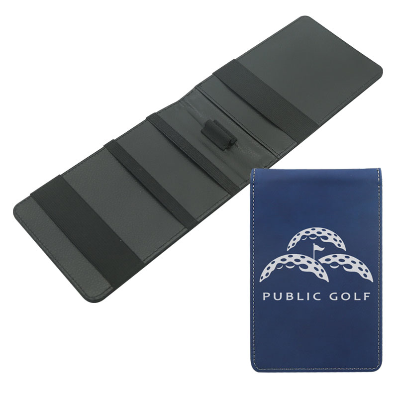 Lézerezhető műbőr Golf Scorecard tartó Lézerezhető műbőr Golf Scorecard tartó