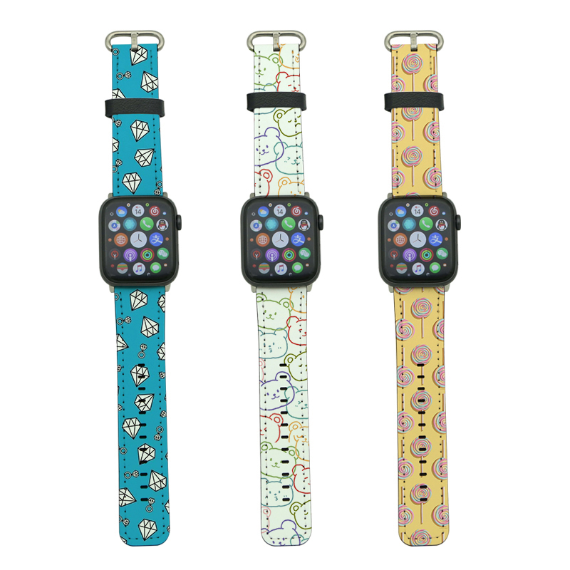 Szublimációs PU bőr Apple iWatch szíjak 4/5-44 mm-es sorozathoz