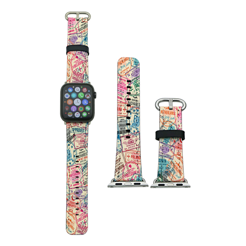 Szublimációs PU bőr Apple iWatch szíjak 4/5-40 mm-es sorozathoz