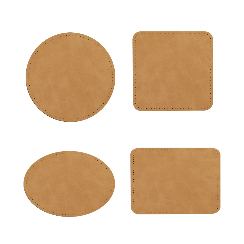 3 1/2' x 2 1/2' ovális szublimációs műbőr tapasz ragasztóval