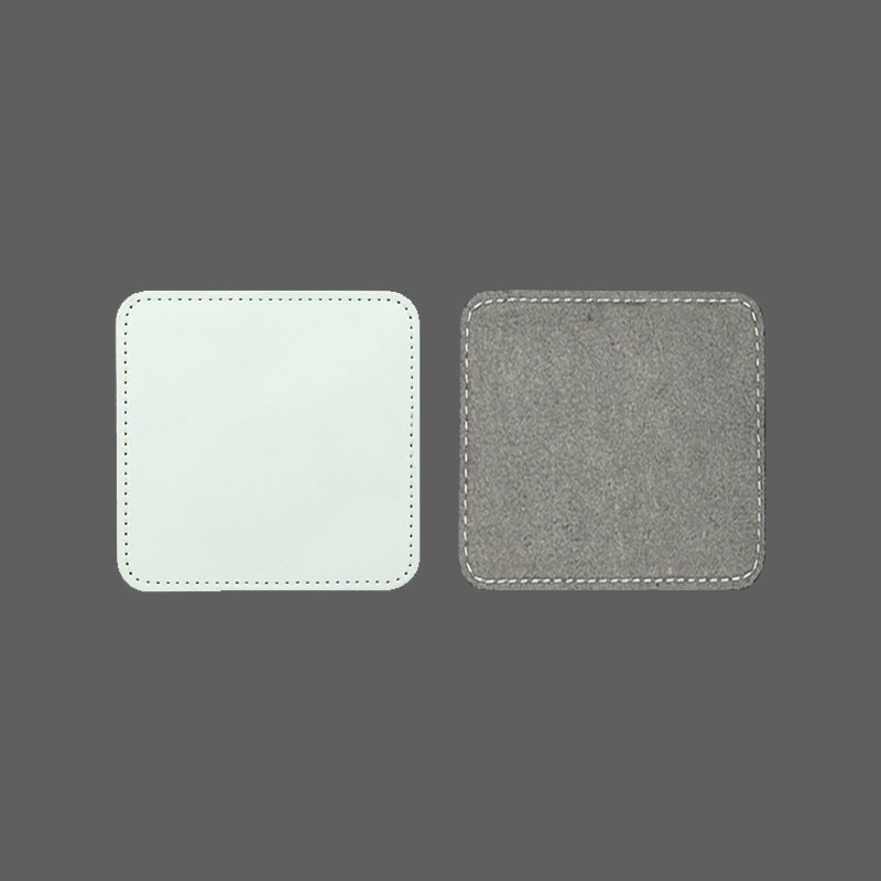 2 1/2' x 2 1/2' négyzet alakú szublimációs műbőr tapasz ragasztóval