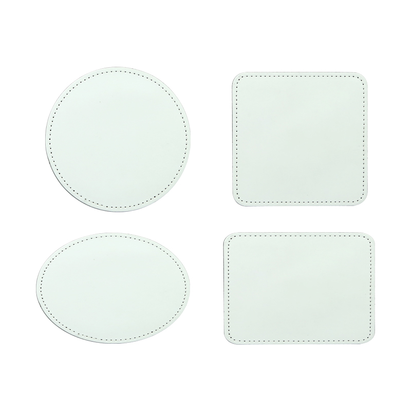 2 1/2' x 2 1/2' négyzet alakú szublimációs műbőr tapasz ragasztóval