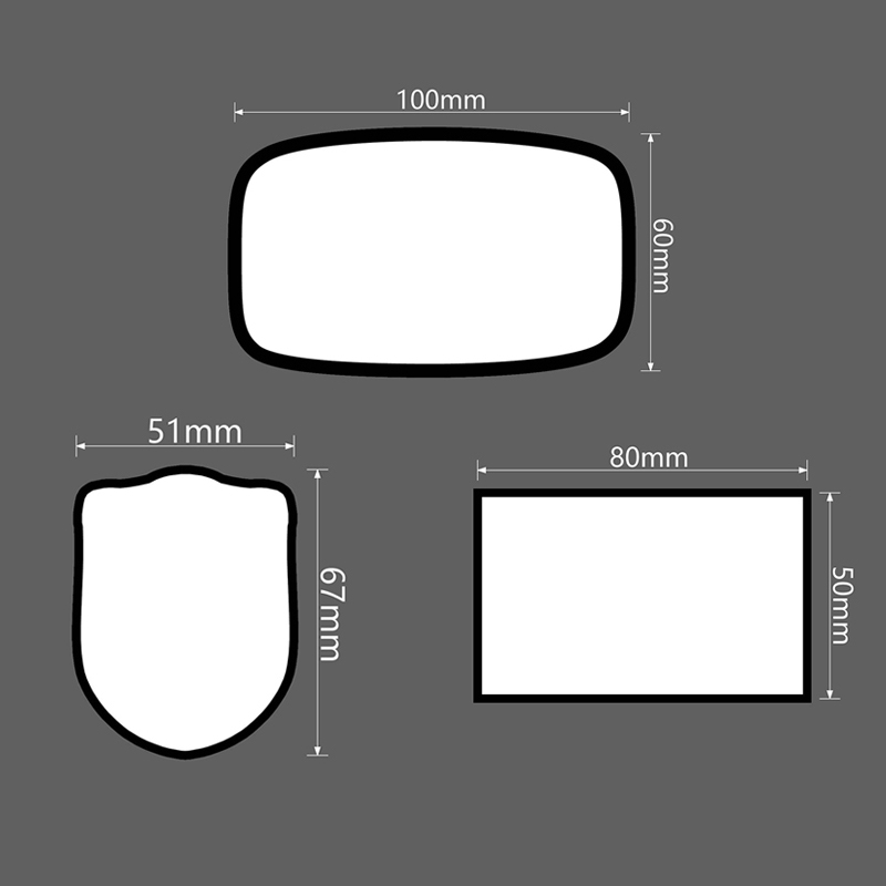 3' x 3' négyzet alakú szublimációs műbőr tapaszok ragasztóval