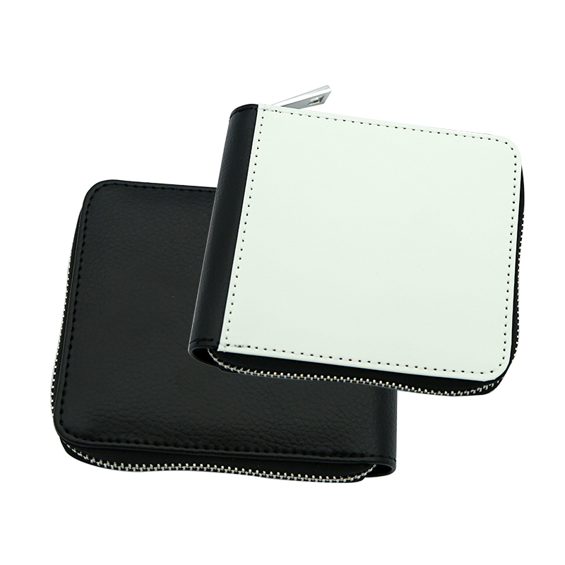 Sublimation Leatherette Zipper Wallets - Small 