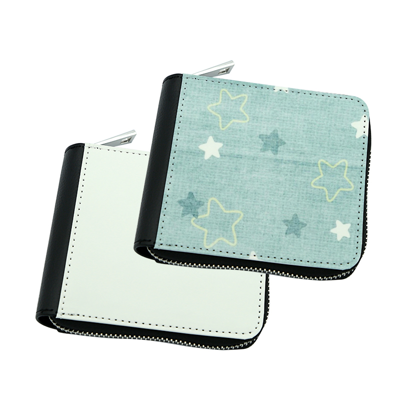 Sublimation Leatherette Zipper Wallets - Small 
